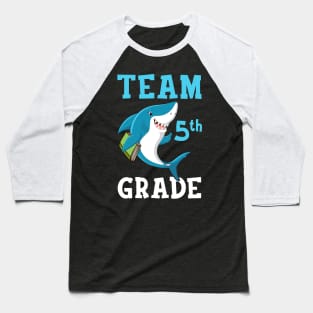 5th Grade Teacher Student Shirts Shark Back To School Gift Baseball T-Shirt